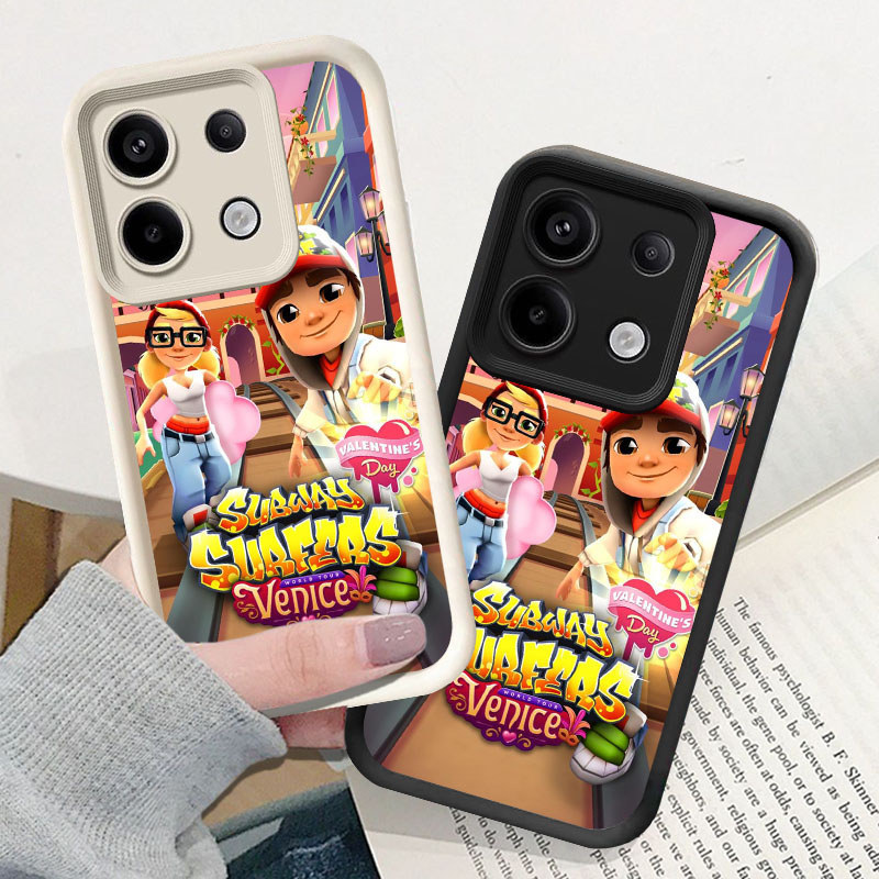 U47 Subway Surfers Casing untuk Infinix Note Zero 40S 40 30 Pro Plus 5G Kasus(Hitam/Putih) Cover