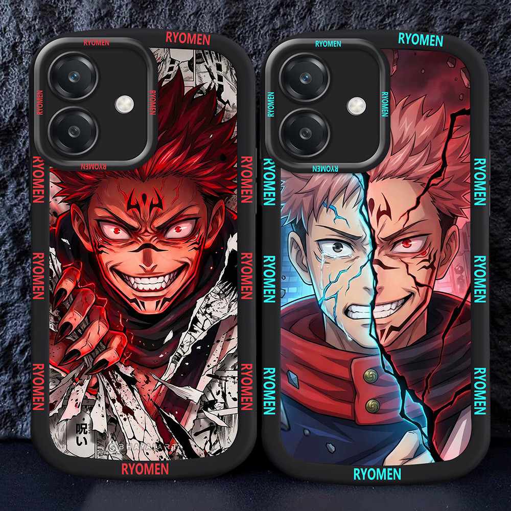 Casing untuk OPPO A3 A3X A5i 5G Hitam dan putih Case M12 Jujutsu Kaisen