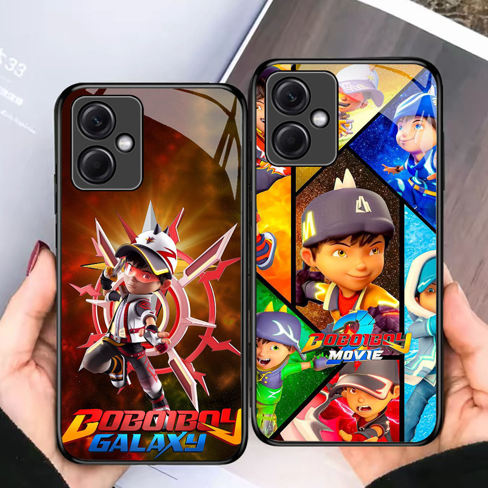 TF-42 BoBoiBoy Galaxy HD Glass Casing untuk Xiaomi Redmi A5 12 13 Note 12 13 Poco X5 Poco C71 Pro