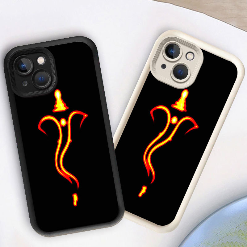 M20 Ganesha Hitam Casing untuk iPhone 7 SE 8 14 13 Pro Max Plus 2022 Kasus Putih