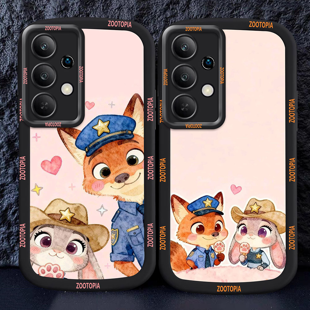 Casing untuk Samsung Galaxy A32 A13 A52 A52S A33 5G Hitam dan putih Case M43 Zootopia