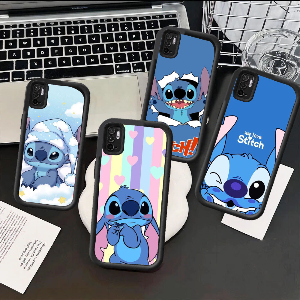 MU64 Love Stitch Hp Plating Casing untuk Xiaomi Redmi Note POCO A3 F5 X3 13C M4 9T 12 F6 10 12C X6 X