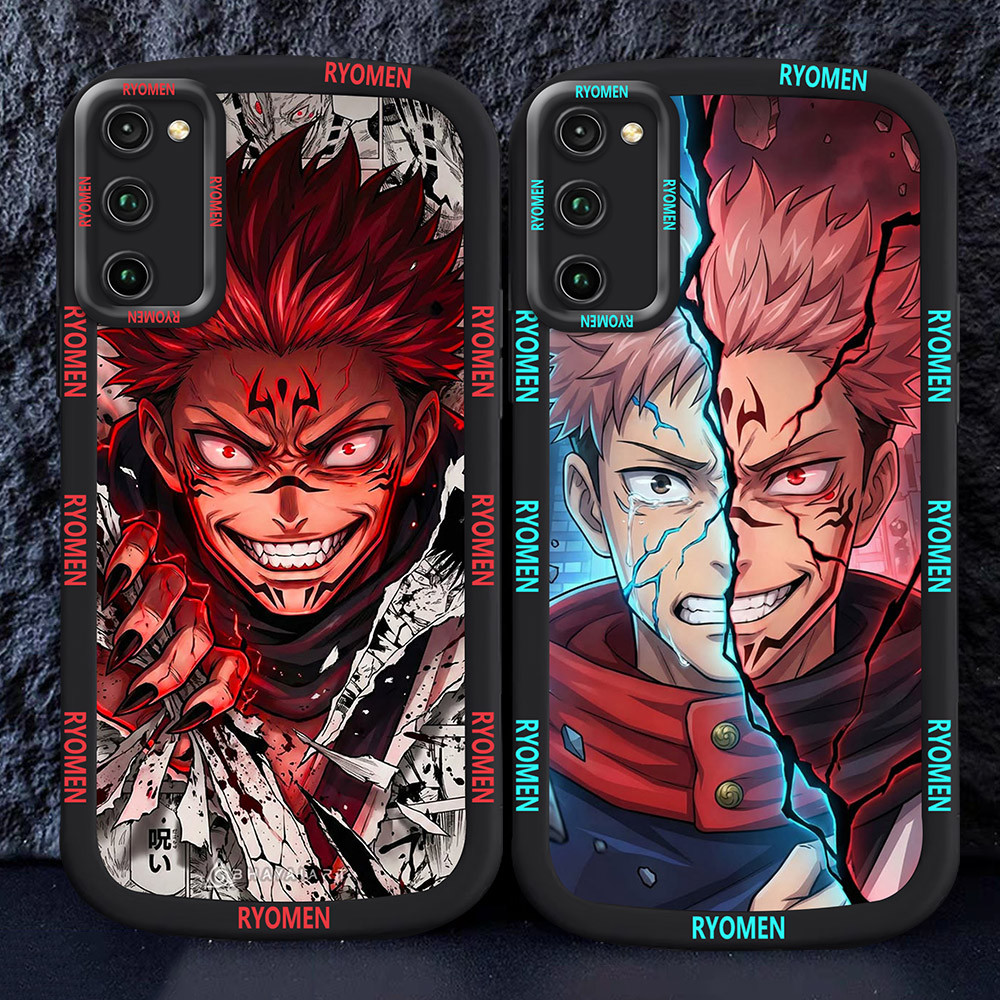 Casing untuk Samsung A51 A02S A03 A03S Hitam dan putih Case M12 Jujutsu Kaisen