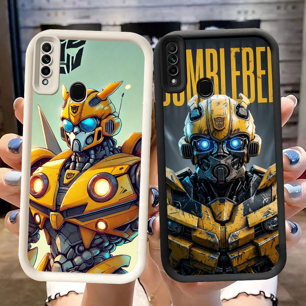 CU-32 Bumblebee Shockproof Soft Casing untuk OPPO Reno Find F15 A31 X3 3 A91 2020 Lite