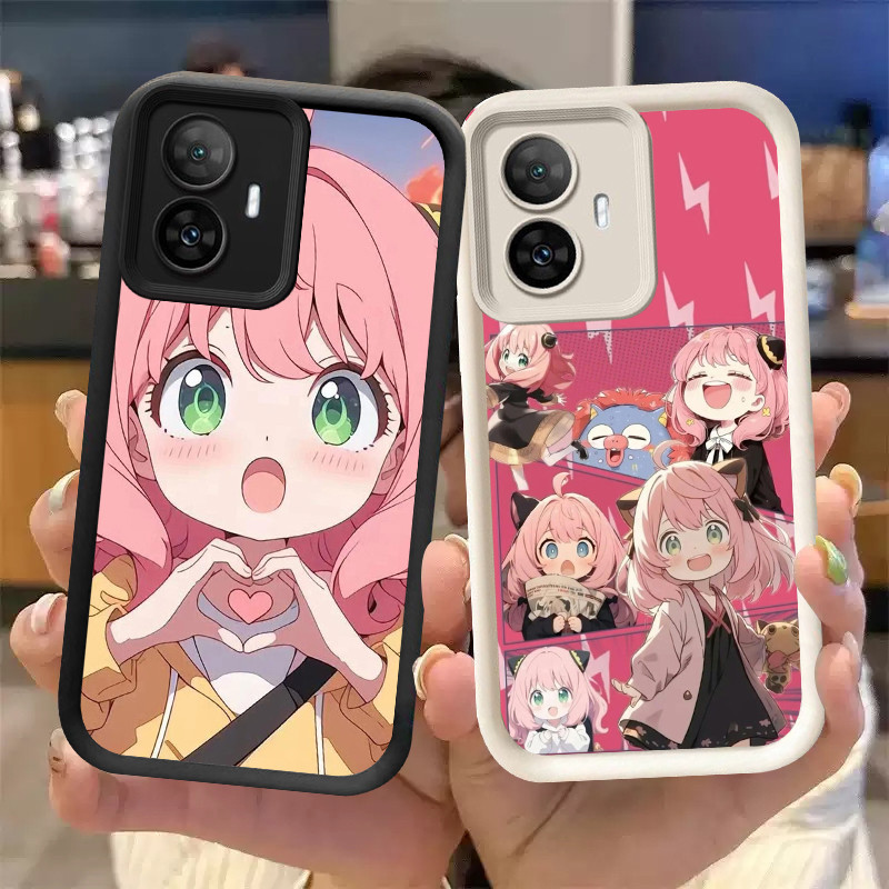 P-102 Spy x Family Casing hp silikon tipis dan ringan untuk Realme Narzo 9i V13 Q3 C55 N55 14T C67 3