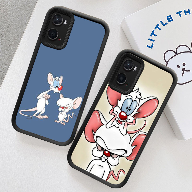 U20 Pinky and the Brain Casing untuk Realme C33 9i Kasus(Hitam/Putih) Cover