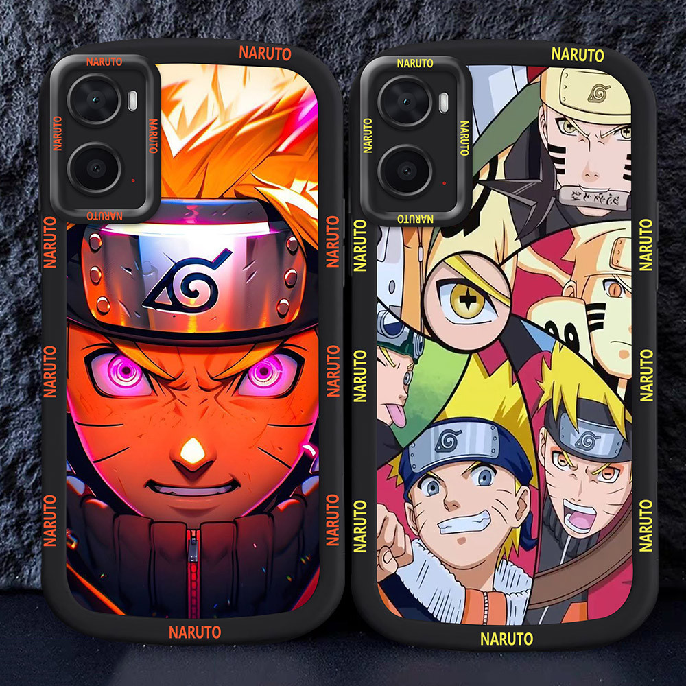 Casing untuk OPPO A76 A36 A96 A55 Hitam dan putih Case M25 Uzumaki Naruto