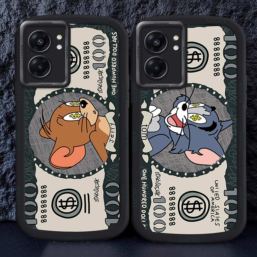 Casing untuk OPPO A77 A57S A77S A57 2022 Hitam dan putih Case M42 New Cat Mouse