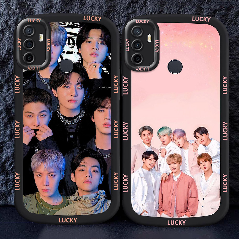 Casing untuk OPPO A53S A53 A33 2020 Hitam dan putih Case M50 KPOP_Boys