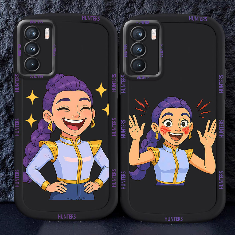 Casing untuk OPPO A16 A16S A54S Hitam dan putih Case M34 Kpop Demon Hunters