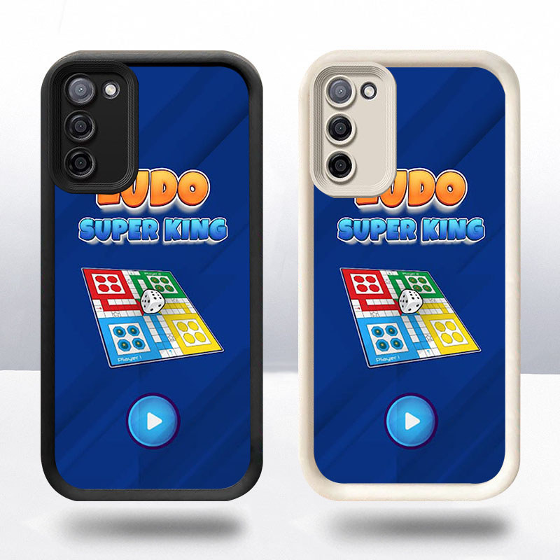 R10 Ludo King Casing untuk Samsung FE A71 A51 S20 A31 Kasus(Hitam/Putih)