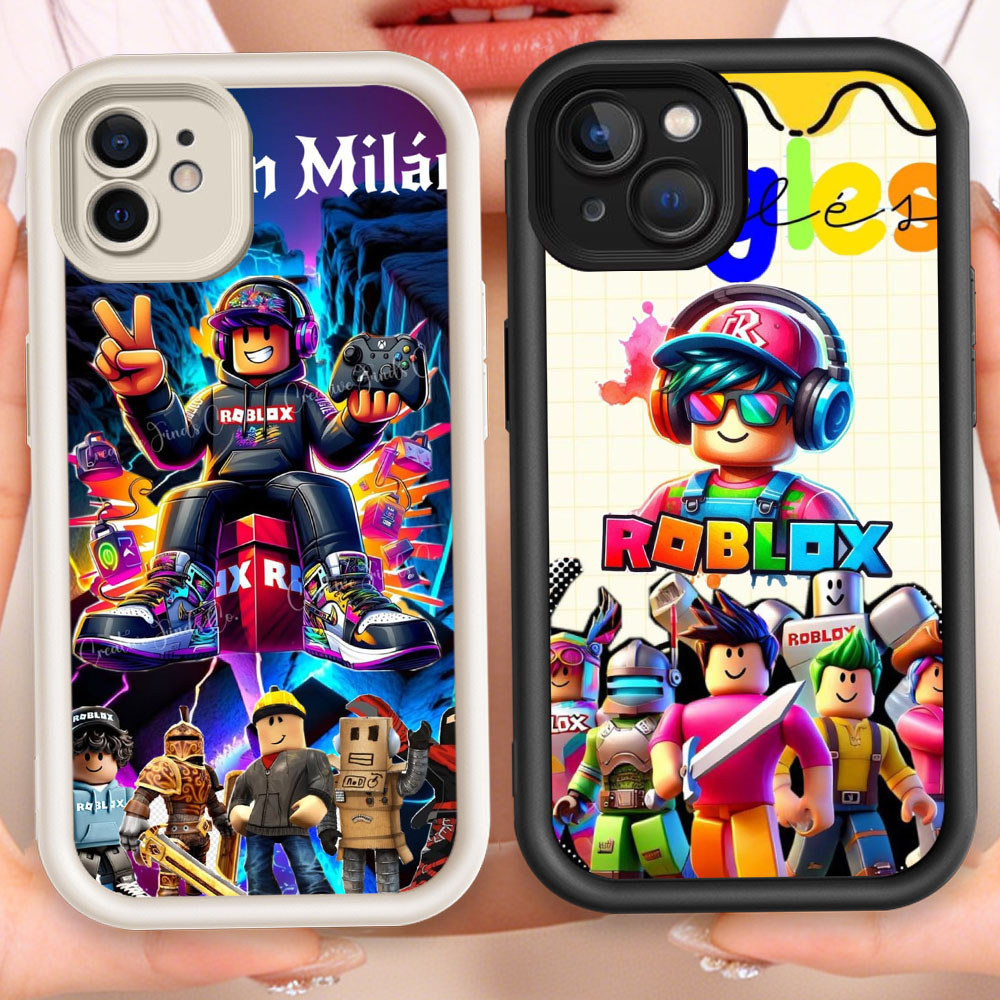 P-40 Roblox Game Casing hp silikon tipis dan ringan untuk iPhone 12 11 13 Mini Pro Max