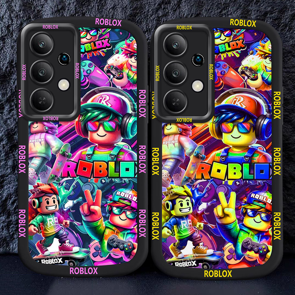 Casing untuk Samsung Galaxy A32 A13 A52 A52S A33 5G Hitam dan putih Case M11 Roblox