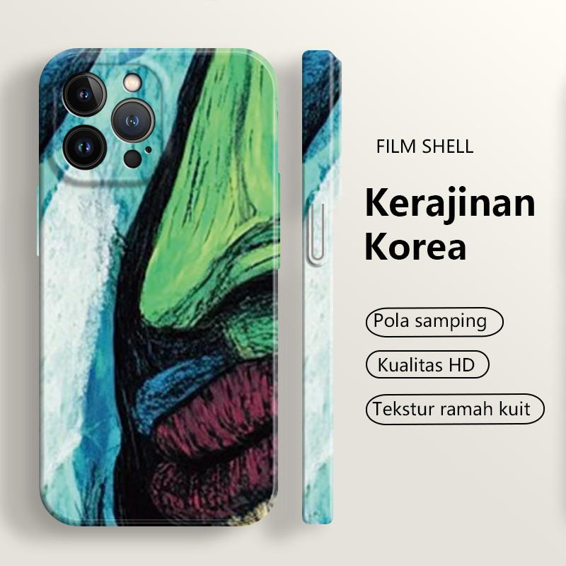 Lukisan Hard Case Untuk iPhone Case 12 11 15 14 13 Pro Max SE 2020 X XR XS ip 8 7 6s 6 Plus Wajah-wa