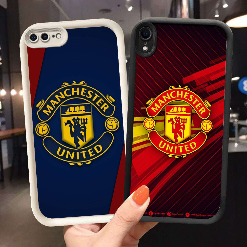 YS-10 Manchester United Soft Silicone Casing untuk iPhone XR X XS 6 7 8 Max Plus