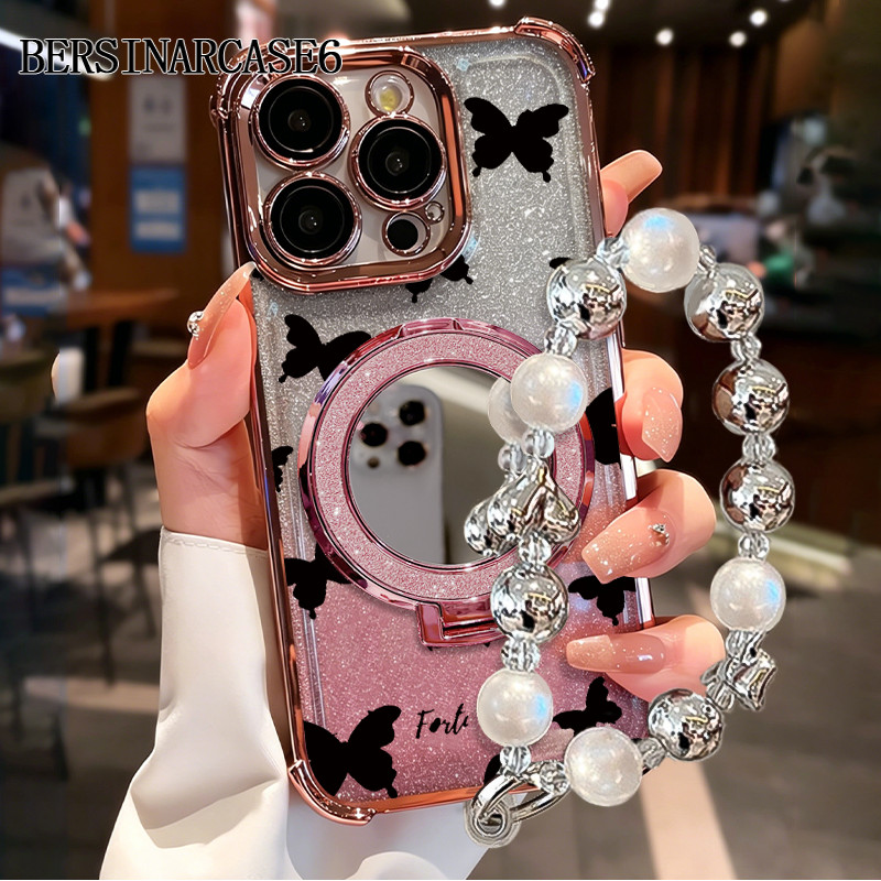 Case Vivo Y20 Y19 Y21 Y20 Y19S V40 LITE Y91 Y12 Y15S Case Dengan Stand Cermin Bracket Stand With Str