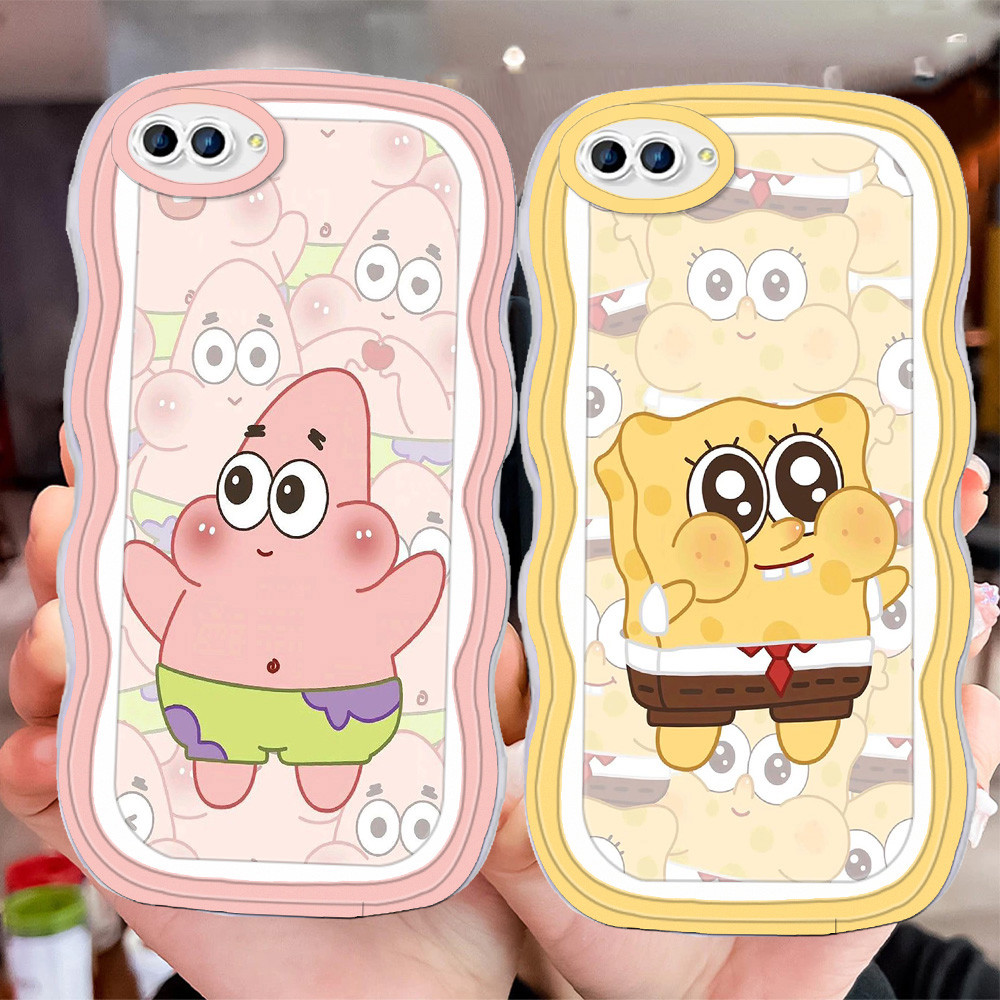 D-5 spongebob Transparan Casing untuk OPPO A3S A37 A83 F1S Realme C2 C2S A39 F3 A71 A5 Plus Case