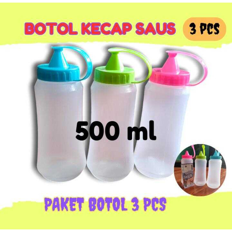 

KECAP / BOTOL SAUS 500 ML PAKET 3 PCS