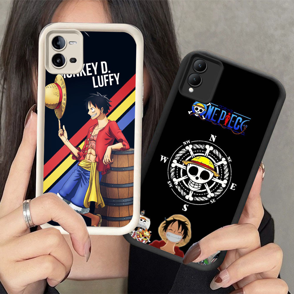 DR-22 Monkey D Luffy Soft Casing untuk VIVO Y36 Y03 Y28s V25E Y03t V25 Y27 Y18i Y18 Y27s