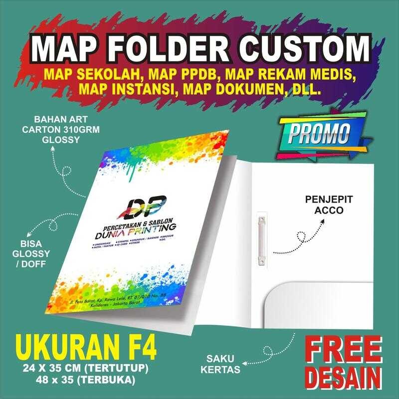 

CETAK PRINT STOPMAP MAP KERTAS FOLDER ORGANIZER FOLIO F4 INSTANSI SEKOLAH / KANTOR CUSTOM