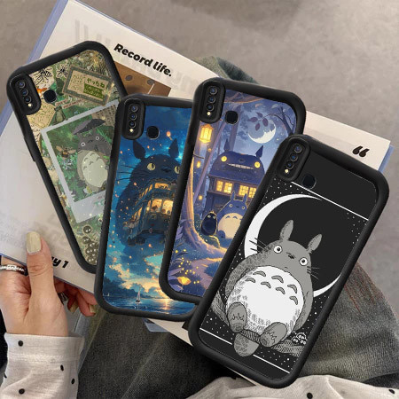 Totoro Hp Clear Plating Casing untuk VIVO V9 Y95 Y30 Y50 Y17 Y91i Z1 Y81S Y66 Y12 Y93 V15 Y20i Y20 Y