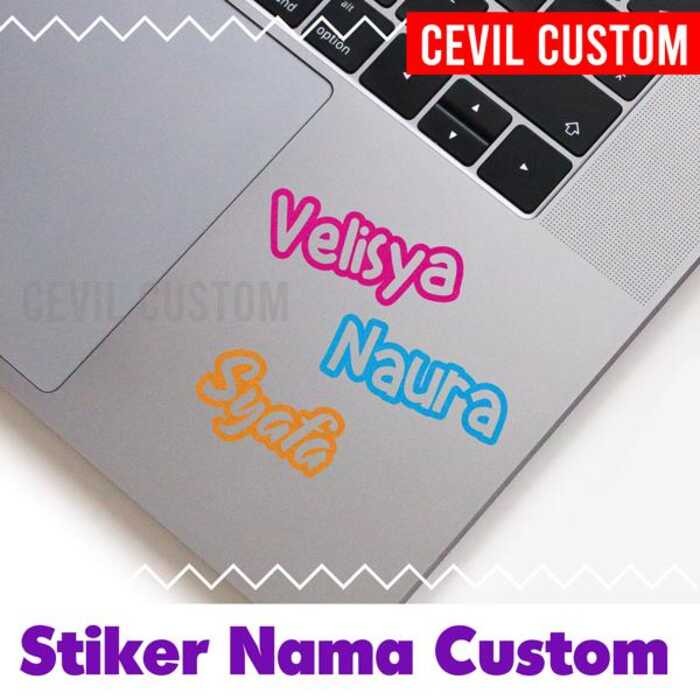 

Stiker Waterproof, Cutting Sticker Nama Custom