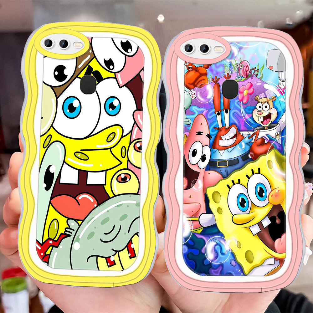 D-42 Spongebob Transparan Casing untuk OPPO A12S A7n A12 F7 A5S F9 Pro F5 A7 Case