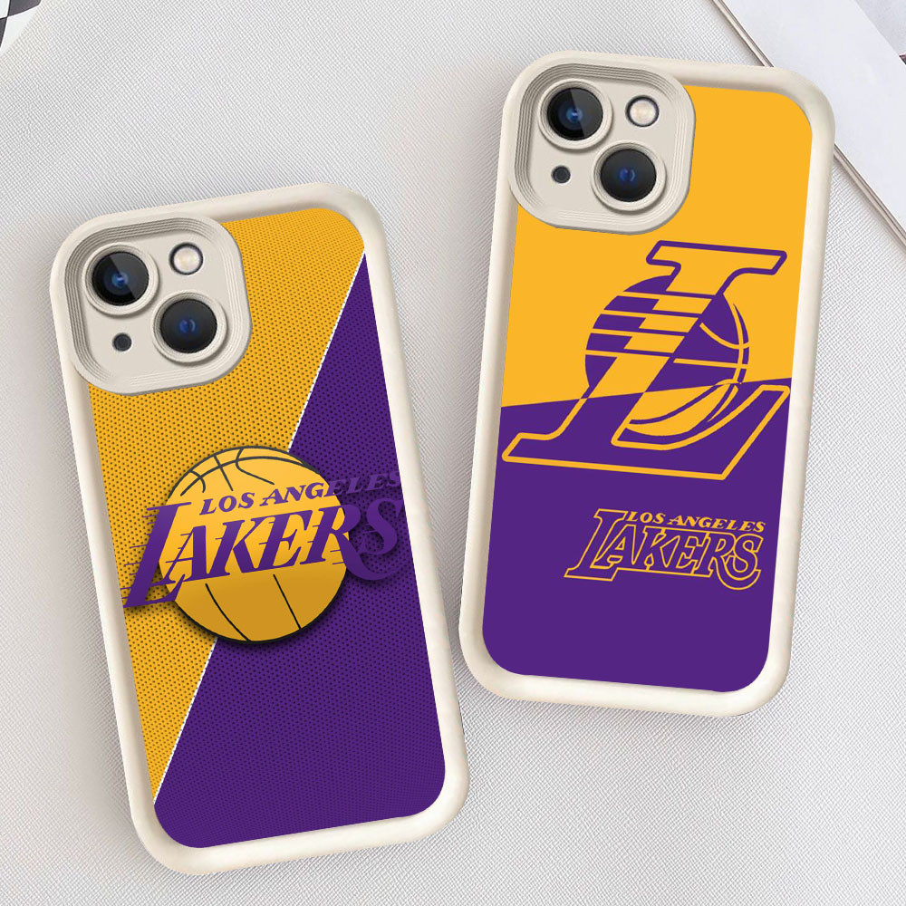 Lembut Casing untuk iPhone X XR XS 15 Pro Max Kasus CF32 Lakers