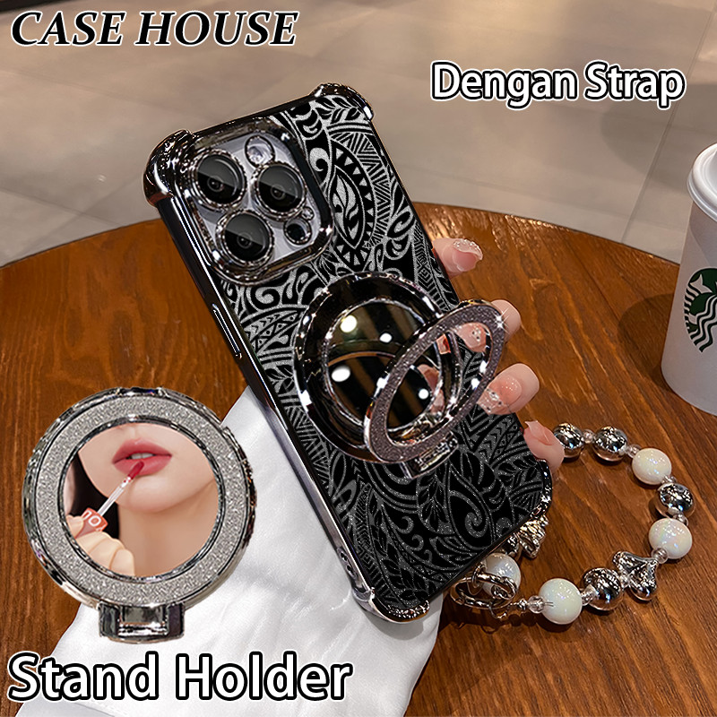 Glitter Card Case HP Samsung A05S A20S A32 A52S Stand Holder Cermin Casing Samsung A04E A12 5G A23 A