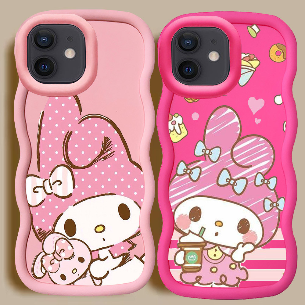 KL31 Melody Casing untuk iPhone 12 11 Pro Max Case Merah Muda