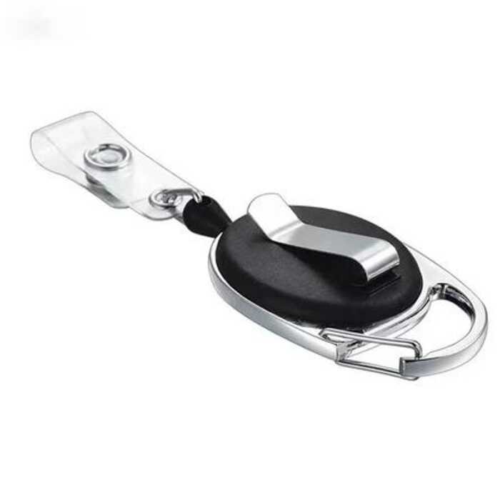 

YOYO ID CARD CARABINER TRANSPARAN Tali Id Card Gantungan / Retractable Keychain Flexible [Only yoyo tanpa frame or