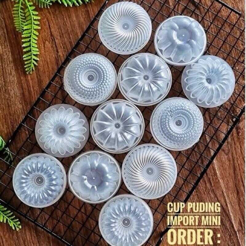 

( 12PCS ) Puding Mini Bavaya Twist Bubble Lextra Classic Cetakan Ager Bolukukus / Putu Ayu plastik