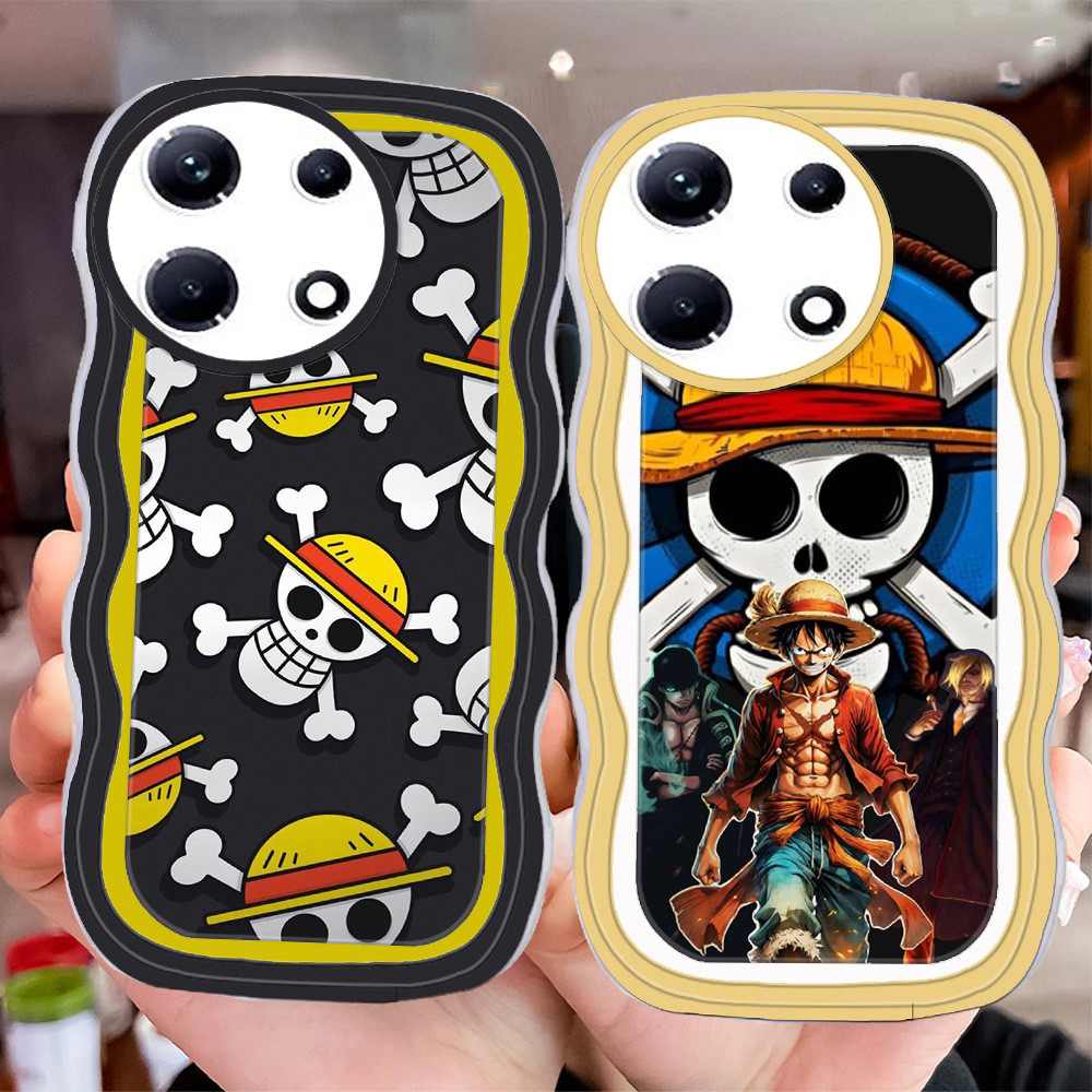 D-86 Logo One Piece Transparan Casing untuk Infinix HOT Note 30 Play Pro 30i Smart 7 Case