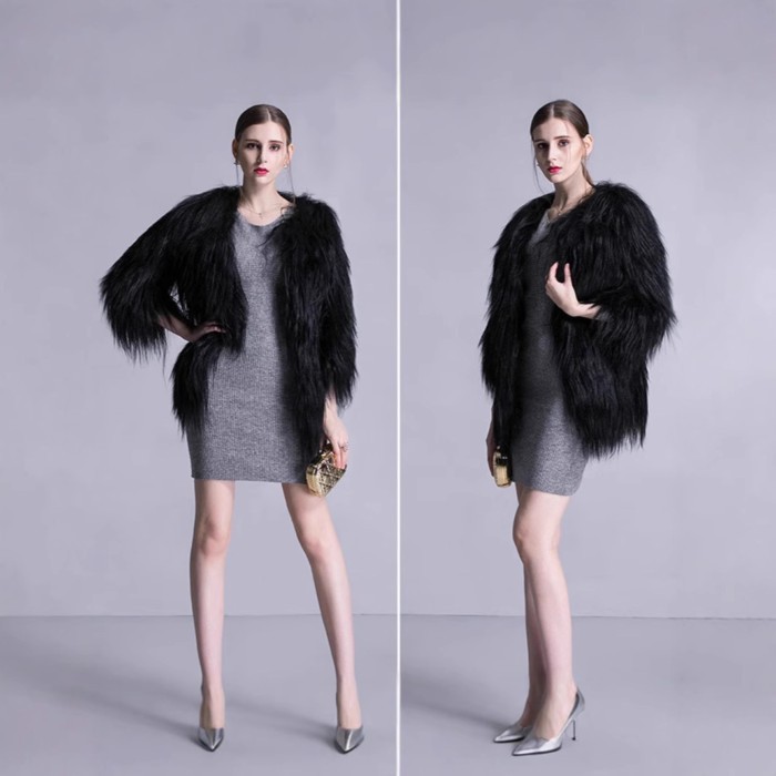 European And American Popular Fur Beach Wool Coat Women's Mid-length Imitation Fur Top