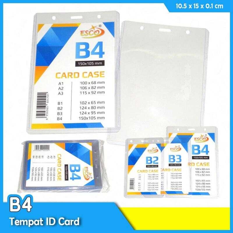 

Plastik mika Tempat ID Card Name tag Holder B4