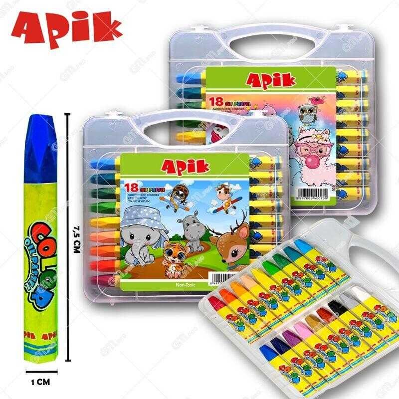 

Azka Stationery SATU SET ( WARNA ) Oil Pastel Crayon Apik 18 Warna