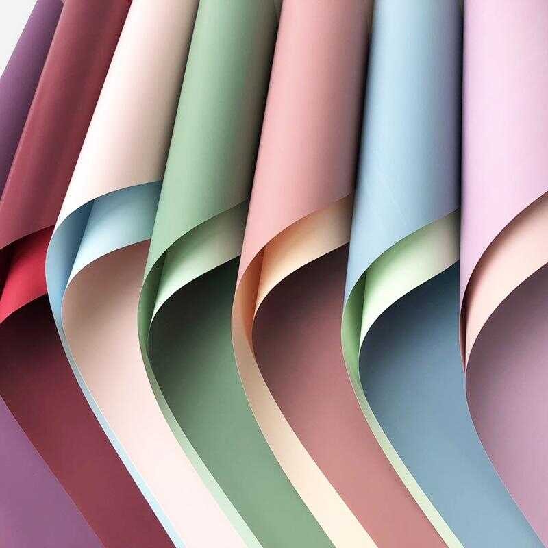 

[5 LEMBAR] Flower Wrapping Paper Dua Warna Bi Color Kertas Buket Bunga Florist Cellophane