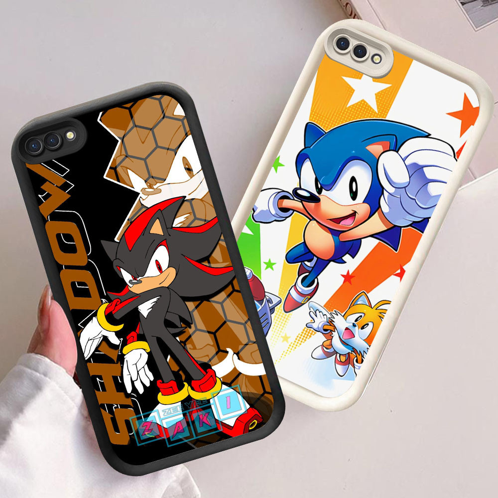 YS-22 Sonic The Hedgehog Soft Silicone Casing untuk OPPO A5 A5X A3S A1K A12E Realme 14 14T C2 C2s
