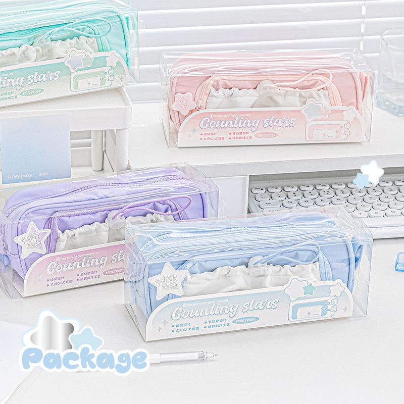 

Kotak Pensil Terbaru Seri Bintang RosyPosy dengan Tali Serut Ins Gadis Bernilai Tinggi Kotak Pensil Kapasitas Besar Dua Lapis Import