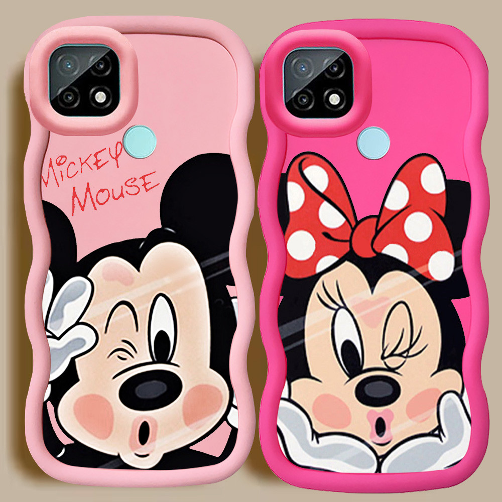 KL35 Mickey Minnie Casing untuk Xiaomi Redmi 12C 9 10C 9C 12 10 2022 Case Merah Muda