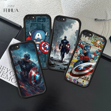TL22 Captain America Hp Plating Casing untuk OPPO Reno 2Z A12 A7 A9 F11 A12s A3S A1K C2 C2s F7 F9 A1