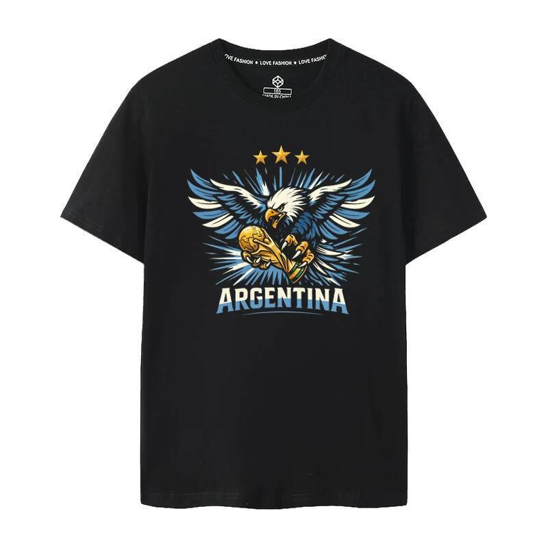 Kaos Tim Nasional Argentina Piala Dunia 2026 Messi Fan Lengan Pendek Ukuran Besar Pampas Eagle Hercu