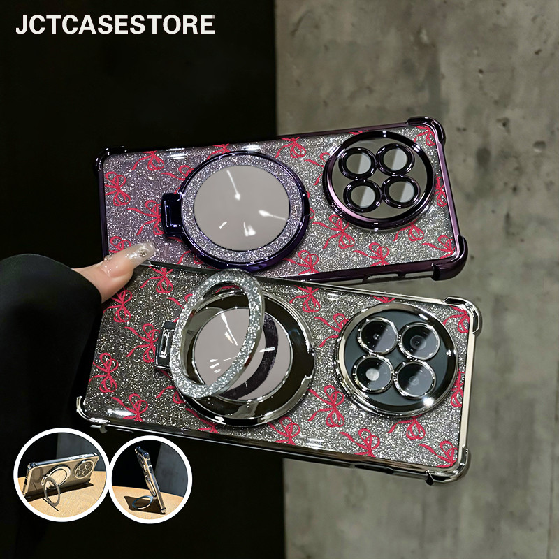 Glitter Card Case HP Samsung A03S A04E A05S A06 Cermin Bracket Stand Samsung Case A10S A12 Silikon C