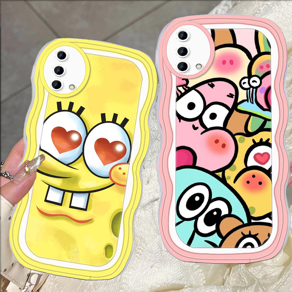 D-42 Spongebob Transparan Casing untuk OPPO A94 A72 A52 A74 F19 Pro A92 A95 F19S 5G Case