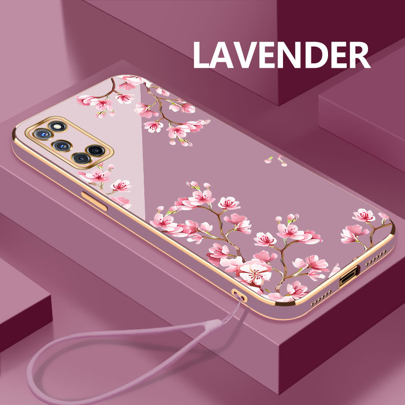 Case Untuk OPPO A92 A91 Bunga Sakura CantikTahan jatuh Casing