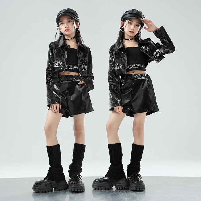 Children's Jazz Dance Clothing, Leather Clothing, Children's Clothing, JAZZ Street Dance Performanc