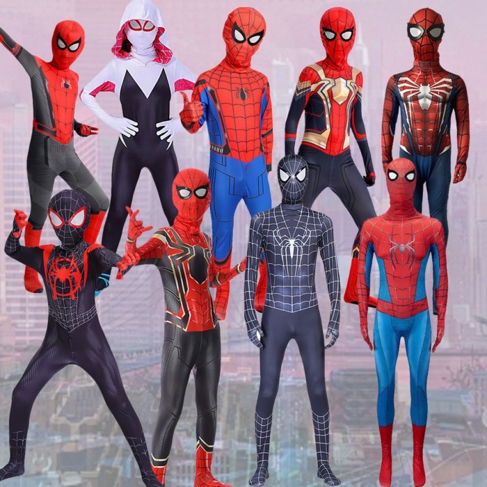 Halloween Spider-Man Leotard Miles Jumpsuit Super Hero Expedition Performance Costume Suit Cosplay