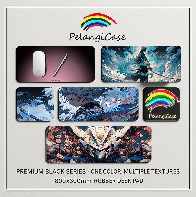 PelangiCase Mousepad Custom Anime Cartoon Gaming Karet Desk Mat Anti-slip Surface
