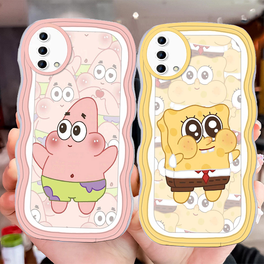 D-5 spongebob Transparan Casing untuk OPPO A94 A72 A52 A74 F19 Pro A92 A95 F19S 5G Case