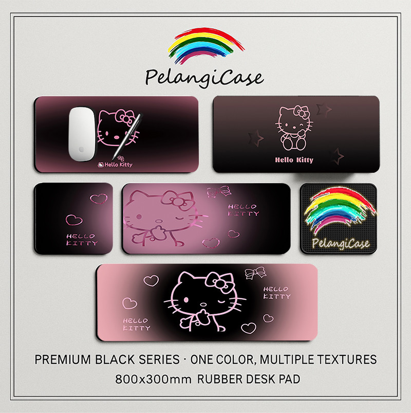 PelangiCase Cartoon Aesthetic Mouse Pad Gaming Desk Mat Non-Slip Karet Custom